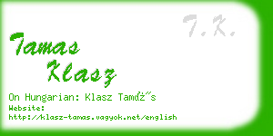 tamas klasz business card